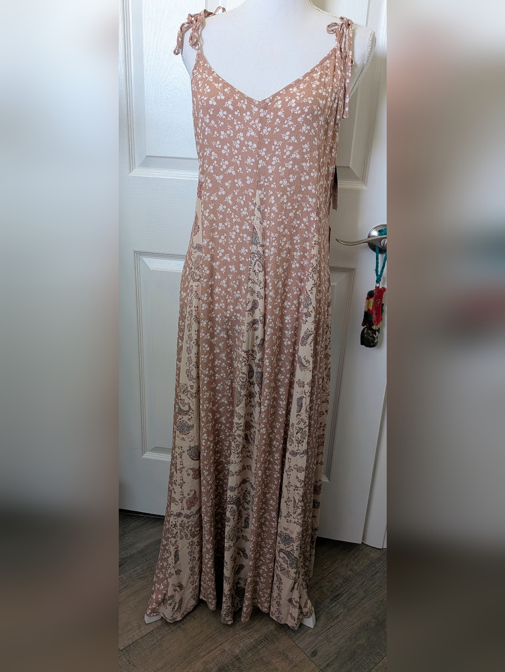 Adored Vintage Maxi Dress Floral Boho L NWT $75